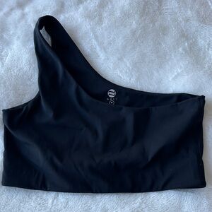 Noli One-Shoulder Black Sports Bra